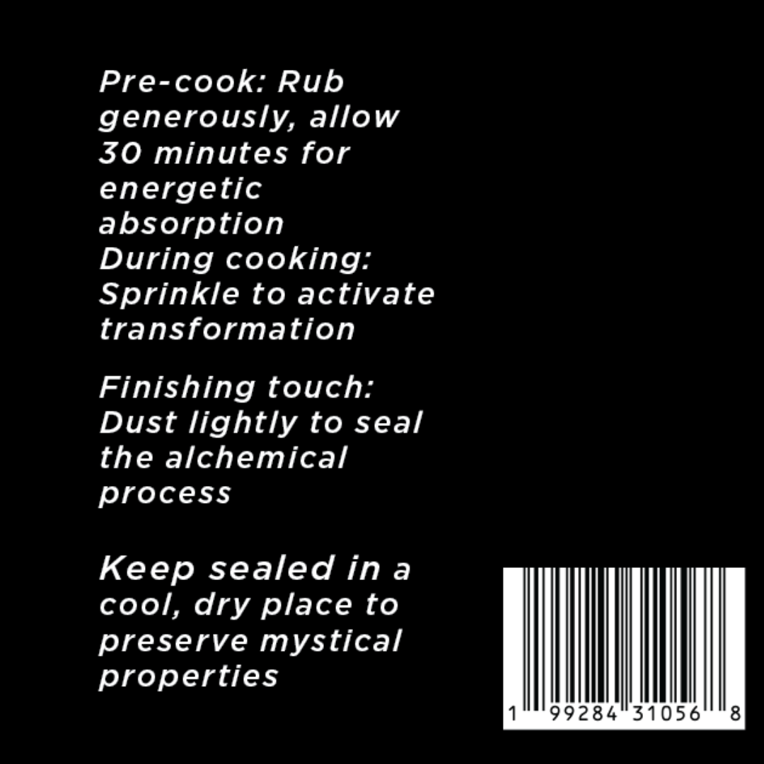 Instructions and barcode on a black background